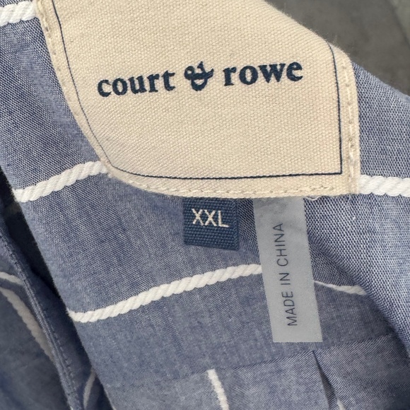 Court & Rowe Stripe Sleeveless Cotton Button-Up Blouse Size XXL (18) - Picture 6 of 6